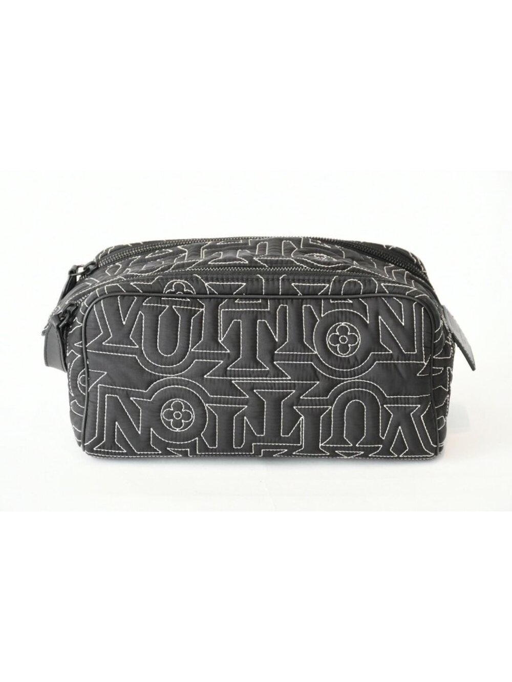 Louis Vuitton Snow Capsule Collection Dopp Kit Nylon Black Handbag